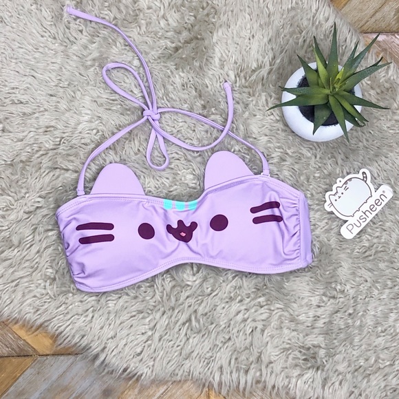 ✖️SOLD✖️•PUSHEEN• Hot Topic Kitty Bandeau Bikini - Picture 2 of 8